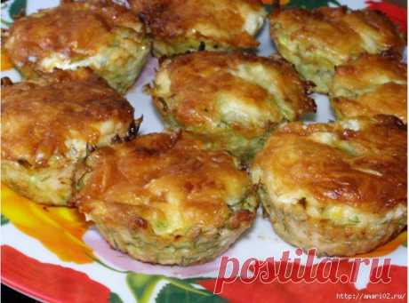 Курино-кабачковые кексы.