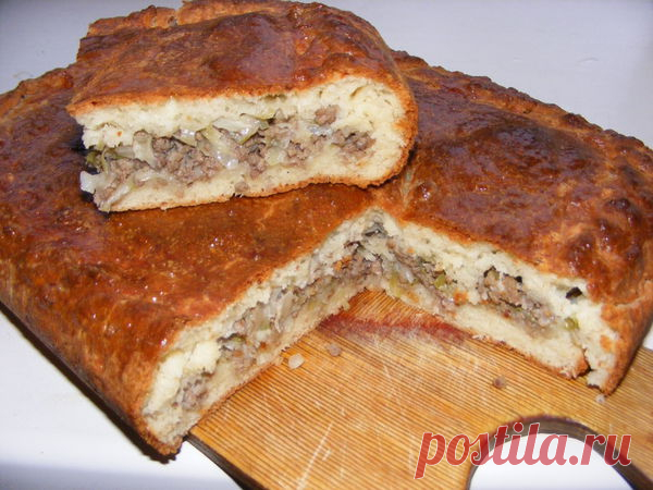 Капустно-мясной пирог на нежнейшем творожном тесте