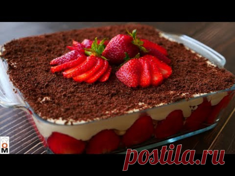 Клубничный ТОРТ БЕЗ ВЫПЕЧКИ с творожным кремом | Strawberry CAKE NO BAKING