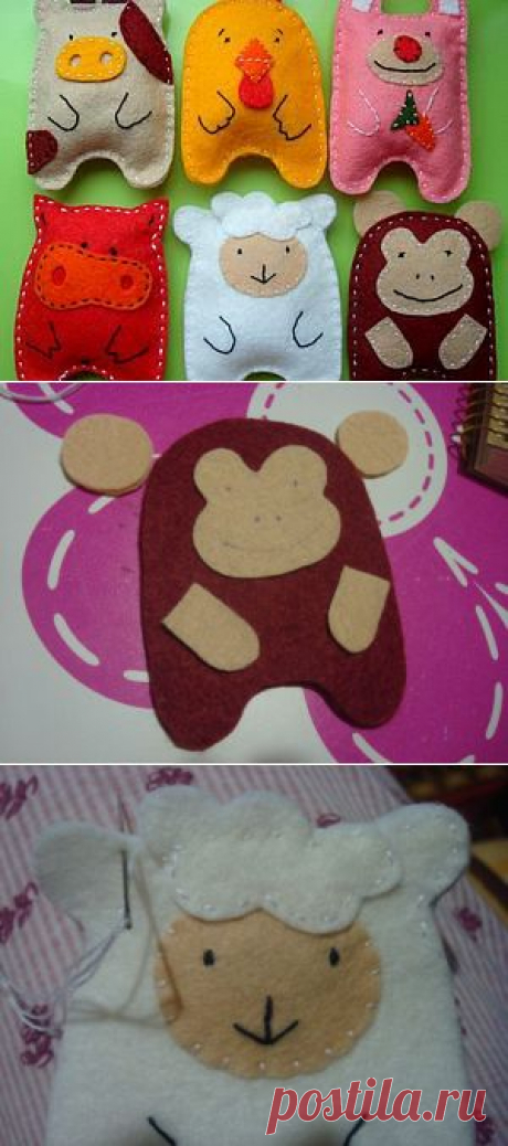 Мастер-класс по созданию зверей из фетра - Ярмарка Мастеров - ручная работа, handmade