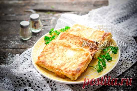 Конвертики из лаваша с ветчиной и сыром, рецепт с фото