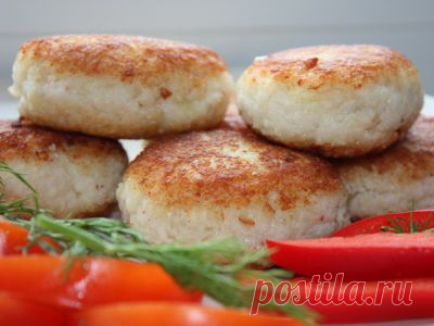 Пышные рыбные котлетки : Рыбные блюда