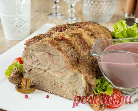 Запеченная свиная шея, шпигованная чесноком, с соусом бер руж | Вкусный блог - рецепты под настроение