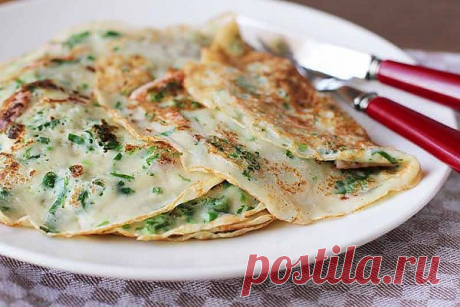 Нежные блины на пиве с травами и беконом -... / Еда и напитки / Мои рецепты / Pinme.ru / Светлана Алликас