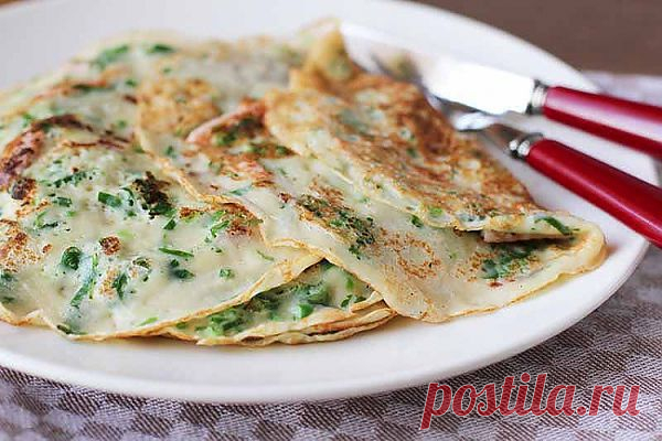 Нежные блины на пиве с травами и беконом -... / Еда и напитки / Мои рецепты / Pinme.ru / Светлана Алликас