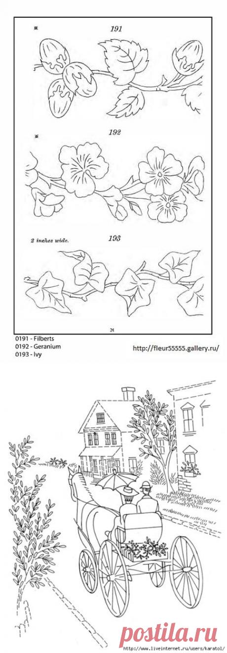 схемы для вышивок тамбурным швом