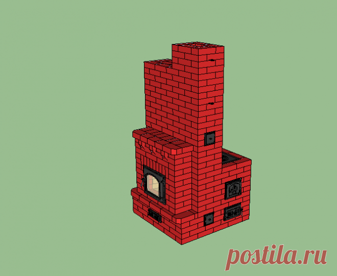 Порядовка печи с камином и плитой. Новогодний подарок | House. Всё о печах | Яндекс Дзен