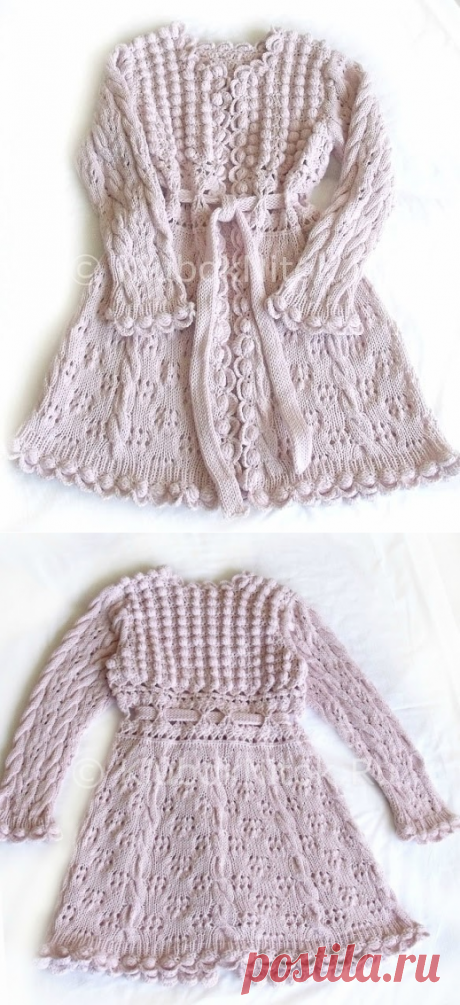 Шикарный кардиган для девочки | Вязание для девочек | Вязание спицами и крючком. Схемы вязания.