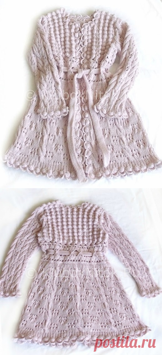 Шикарный кардиган для девочки | Вязание для девочек | Вязание спицами и крючком. Схемы вязания.