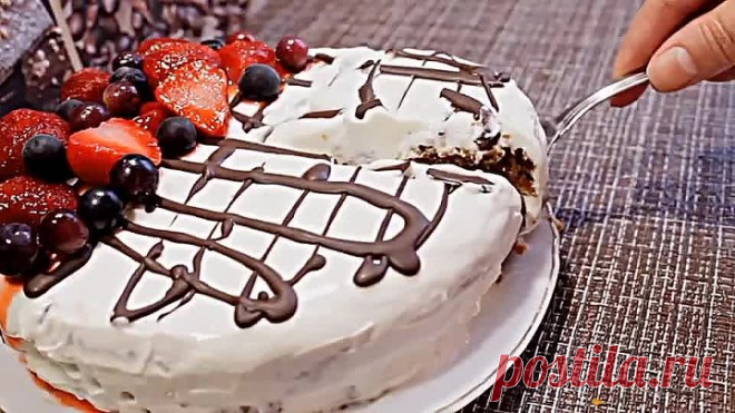 Шоколадный торт на кефире! Пышный и вкусный ДЕСЕРТ!