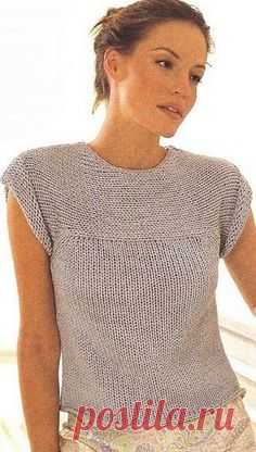 Summer top knitted with large needles                                                                                                                                                     More