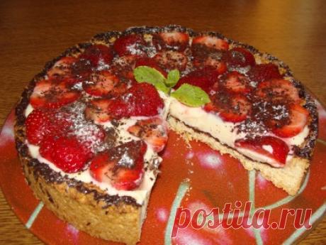 Торт "Мари"- клубника с шоколадом