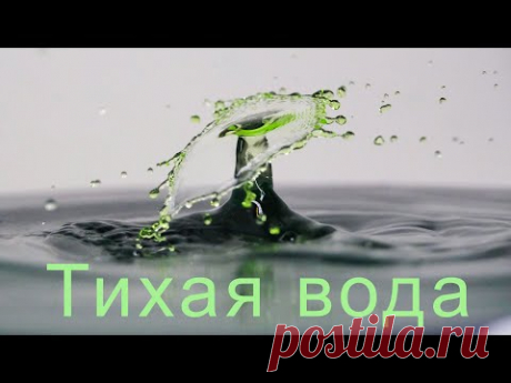 Тихая вода. Столкновение капли с поверхностью воды - это сложный физический процесс. Понаблюдайте, и вы убедитесь как это это интересно и красиво💧