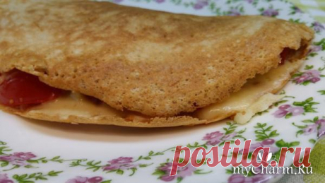Полезный завтрак. Овсяноблин с помидорами и сыром.: Группа Наши Вкусняшки!