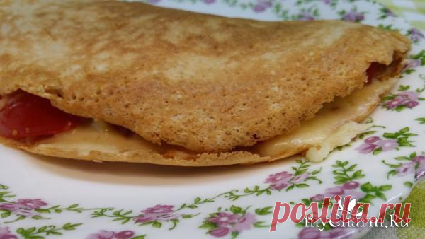 Полезный завтрак. Овсяноблин с помидорами и сыром.: Группа Наши Вкусняшки!