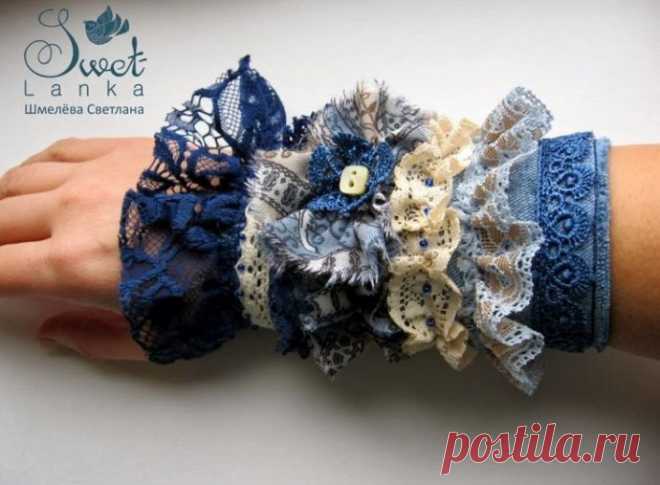 ​Браслеты из ткани и кружева