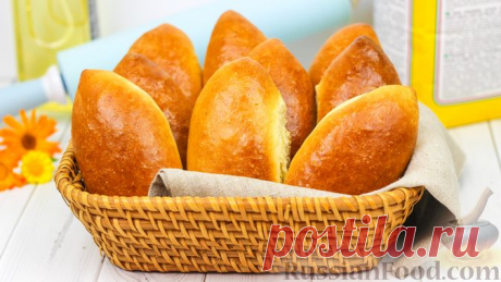 Рецепт: Пирожки с яйцом и зелёным луком (в духовке) на RussianFood.com