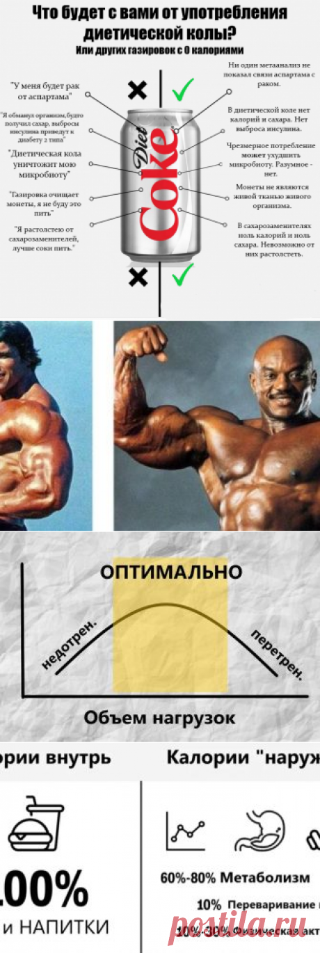Что будет с вашим организмом от колы без сахара
Что с вами будет, если вы регулярно будете пить газировку без сахара? Не обязательно колу, любой напиток с 0 калориями, на сах-замах. Какие последствия для здоровья? Предположение о том, что напитки с сахарозаменитялми вредны, родилось из врожденного в людях страха перед всем новым, из игнорирования фактов и науки. «Всё что сделано людьми, в лаборатории, не […]
Читай дальше на сайте. Жми подробнее ➡