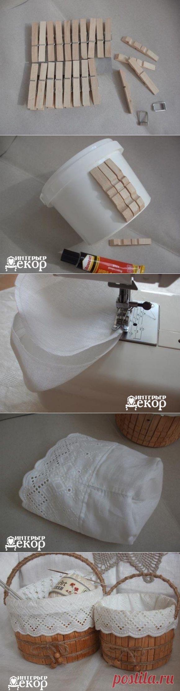 Мастерим корзинку для рукоделия | Делаем сами