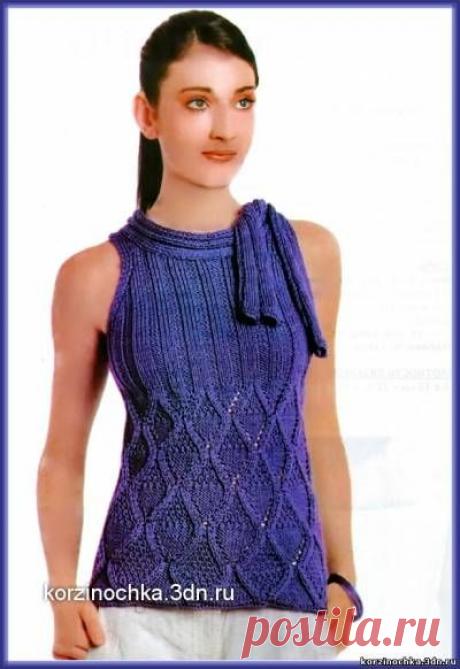 Вязание на спицах топа и маечки - Вязание спицами, модели и схемы для вязания на спицах