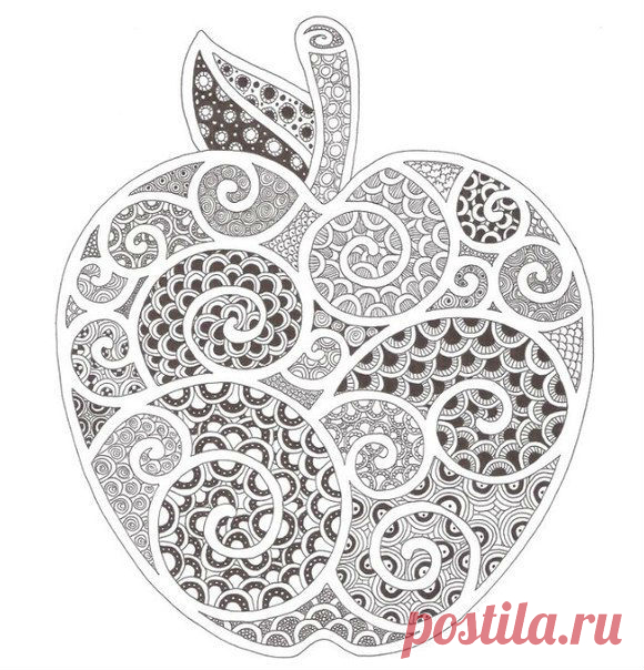 бесплатно в хорошем качестве раскраски антистресс еда | Рисовака