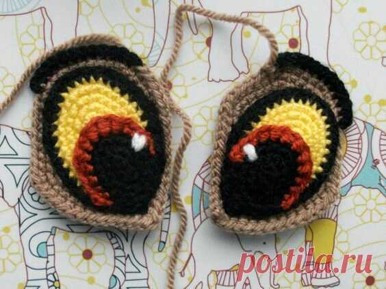 Как связать и вышить глаза (подборка схем) / Вязание / ВТОРАЯ УЛИЦА
