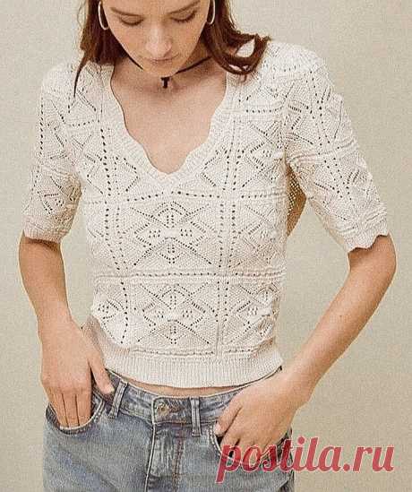 Имитация мотивов спицами. Как добиться эффекта фрагментарного вязания безотрывно. Идеи спицами для женщин. | Вяжем вместе с Людмилой | Дзен