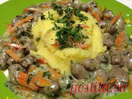 Тушеные куриные сердечки. Рецепт, который меня не подводил! | Четыре вкуса