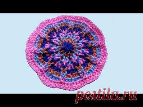 Узор косичка. Косичка крючком. Из воздушных петель. Вязание коврика. (Pattern pigtail)