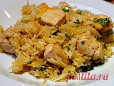 Плов с курицей в мультиварке