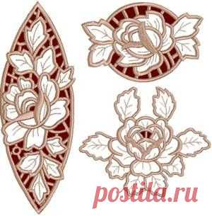 Advanced Embroidery Designs - Rose Lace Set