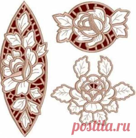 Advanced Embroidery Designs - Rose Lace Set