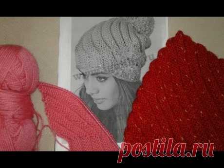Шапка спицами. Часть 1 // Women's hats knitting