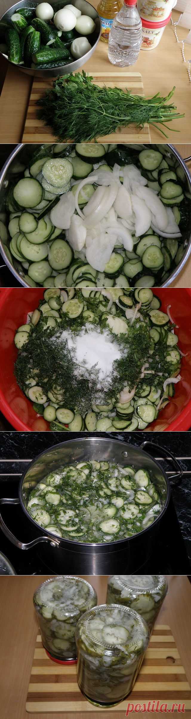 Салат из огурцов и зелени на зиму | ДОМАШНИЙ ОЧАГ