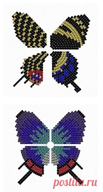 Параллельное плетение: бабочки — Сделай сам, идеи для творчества - DIY Ideas