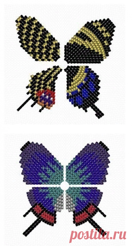 Параллельное плетение: бабочки — Сделай сам, идеи для творчества - DIY Ideas