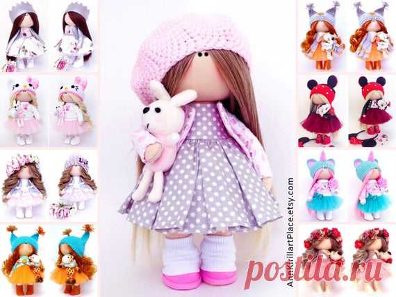 Doll Handmade Nursery Interior Decor Doll Fabric Purple Rag | Etsy Hello, dear visitors!  This is handmade textile doll created by Master Irina S (Krasnodar, Russia). Doll can be made by Order. Doll is 28 cm (11.02 inch) tall.  All dolls on the photo are made by master Irina S. You can see all dolls by Maria L by search in our shop: