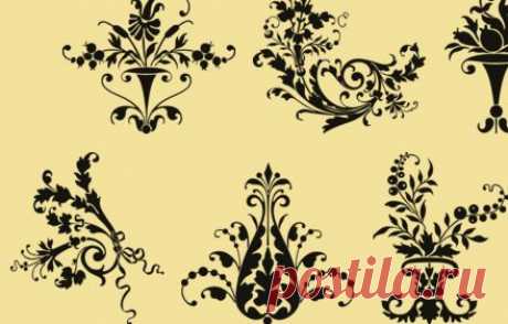 Скраб-наборы+декоративные элементы ''Черные узоры&quot;