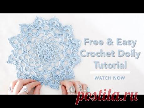 Easy Crochet Doily Tutorial For Beginners, Quick Doily Pattern, Flower Doily Crochet Pattern