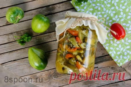 Салат из зеленых помидор на зиму «Вкуснота» | 8 Ложек