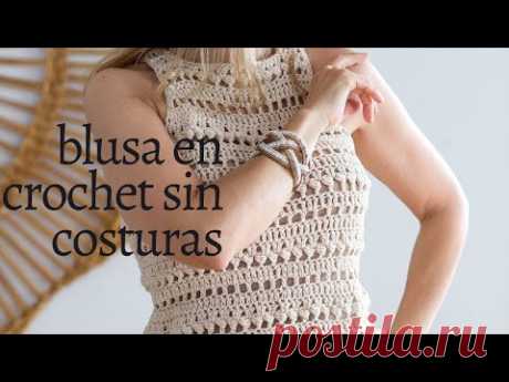 BLUSA A CROCHET SIN COSTURAS