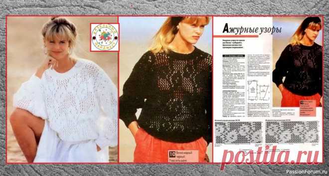 УЗОРЫ НА АЖУРНОЙ СЕТКЕ СПИЦАМИ. ВАРИАНТЫ ЛАКОНИЧНЫХ ОБРАЗОВ. | Вязание для женщин спицами. Схемы вязания спицами