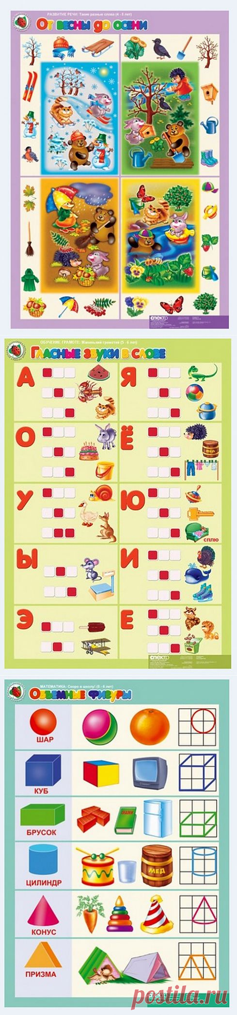 Наглядные таблицы для самых маленьких.