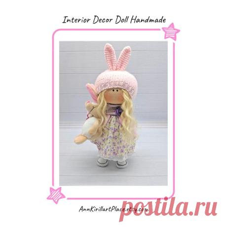 Puppe Fabric Soft Doll Bunny Doll Handmade Interior Textile | Etsy