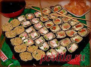 Суши с грибами