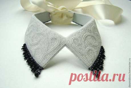 (87) Воротничок с хрусталем.. Handmade. | Beaded collars
