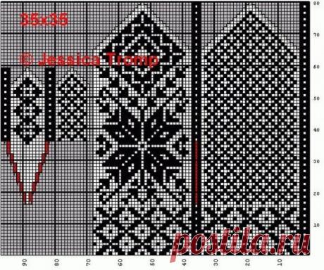 Жаккардовые узоры для варежек