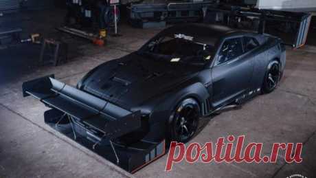 Необычный Nissan GT-R с огромными антикрыльями . Тут забавно !!!