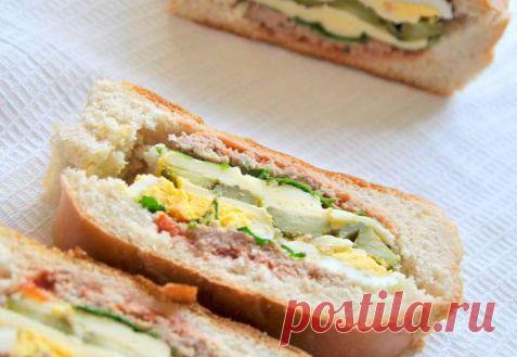 Фаршированный батон | Бутерброды, канапе | Рецепты | Online.ua