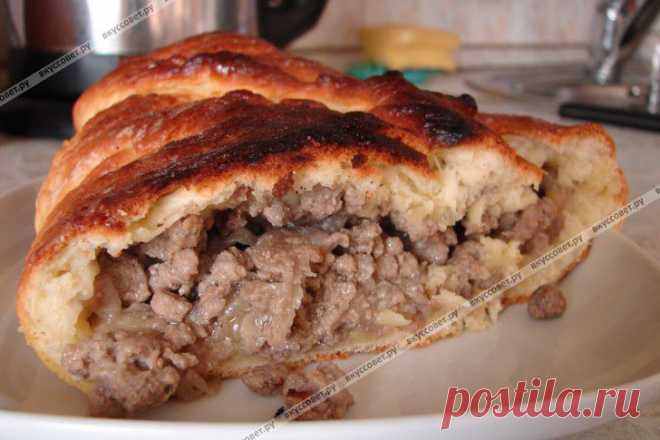 Кулебяка с мясом, пошаговый рецепт с фото
